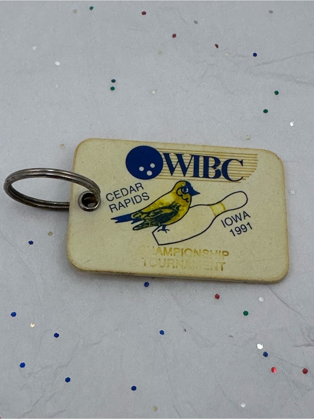 Vintage Cedar Rapids Iowa 1991 Bowling Tournament KeyChain